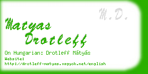 matyas drotleff business card